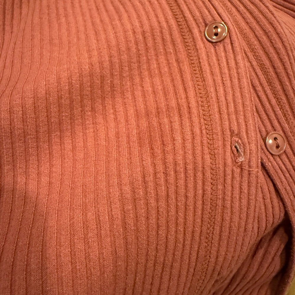 Free People Rust Ribbed Top - Picture 4 of 4
